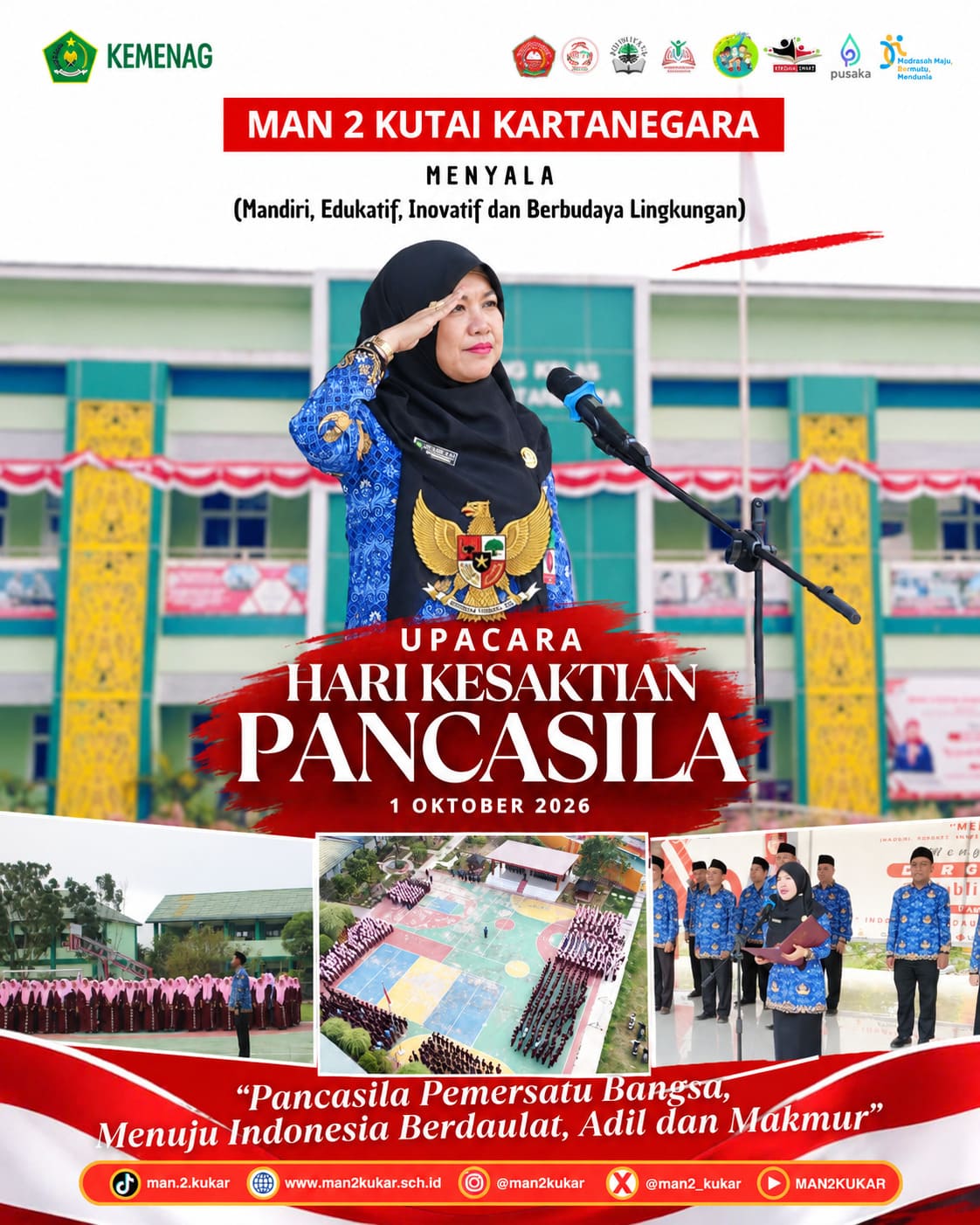 MAN 2 Kukar Gelar Upacara Peringatan Hari Kesaktian Pancasila